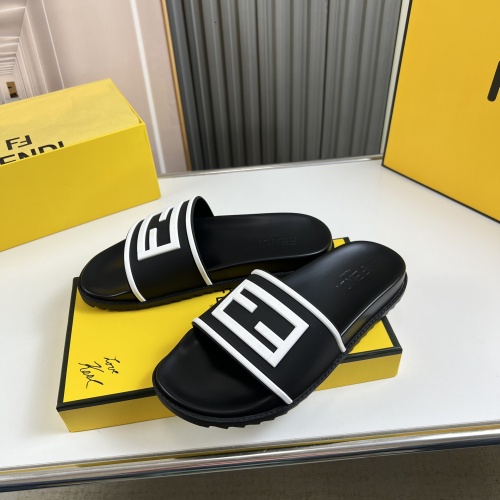 Replica Fendi Slippers For Men #1221365 $45.00 USD for Wholesale