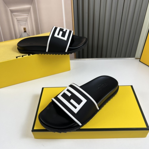 Replica Fendi Slippers For Men #1221365 $45.00 USD for Wholesale