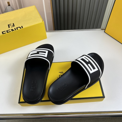 Replica Fendi Slippers For Men #1221365 $45.00 USD for Wholesale