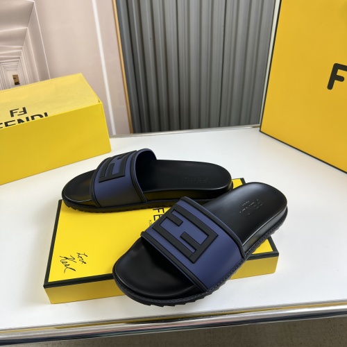 Replica Fendi Slippers For Men #1221366 $45.00 USD for Wholesale