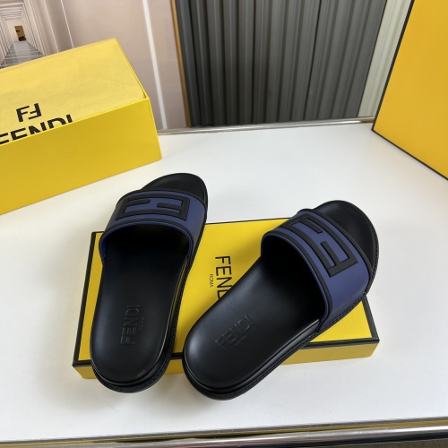 Replica Fendi Slippers For Men #1221366 $45.00 USD for Wholesale