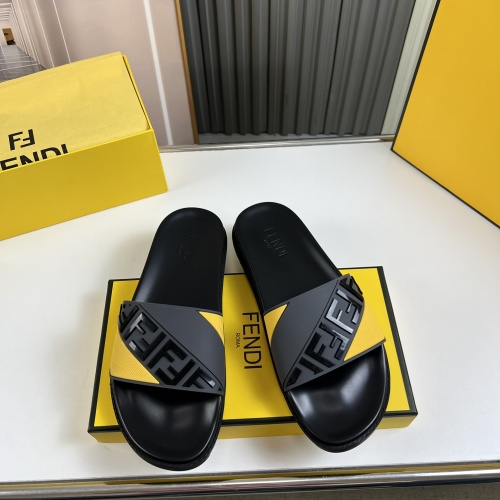 Fendi Slippers For Men #1221370 $45.00 USD, Wholesale Replica Fendi Slippers