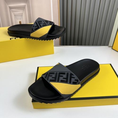 Replica Fendi Slippers For Men #1221370 $45.00 USD for Wholesale