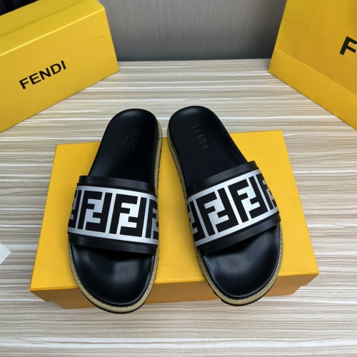 Fendi Slippers For Men #1221382 $45.00 USD, Wholesale Replica Fendi Slippers