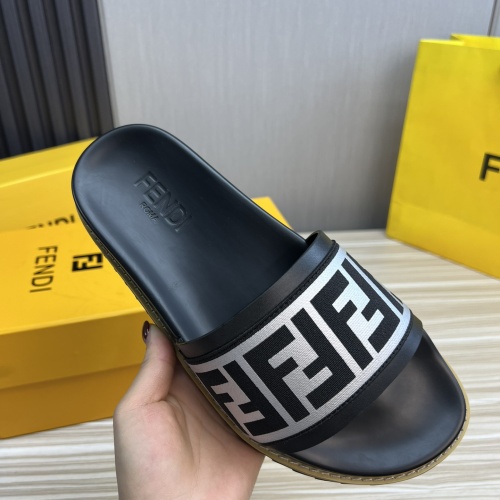 Replica Fendi Slippers For Men #1221382 $45.00 USD for Wholesale