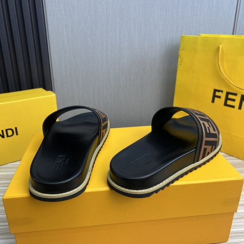 Replica Fendi Slippers For Men #1221383 $45.00 USD for Wholesale