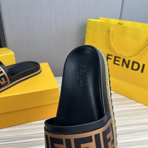 Replica Fendi Slippers For Men #1221383 $45.00 USD for Wholesale