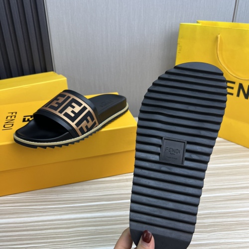 Replica Fendi Slippers For Men #1221383 $45.00 USD for Wholesale