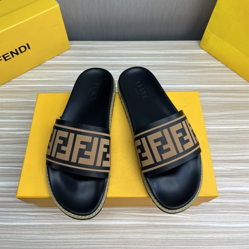 Fendi Slippers For Men #1221384 $45.00 USD, Wholesale Replica Fendi Slippers