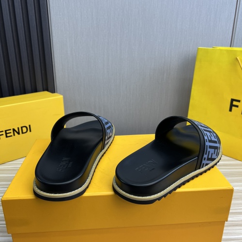 Replica Fendi Slippers For Men #1221390 $45.00 USD for Wholesale