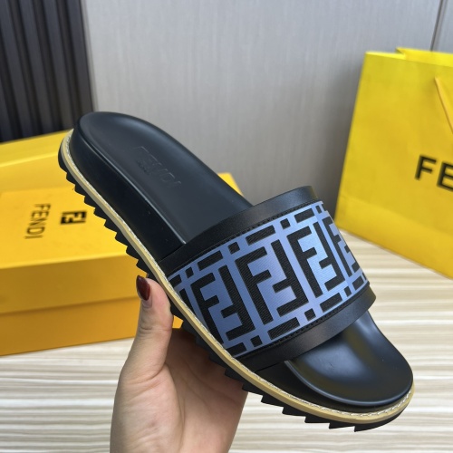 Replica Fendi Slippers For Men #1221390 $45.00 USD for Wholesale