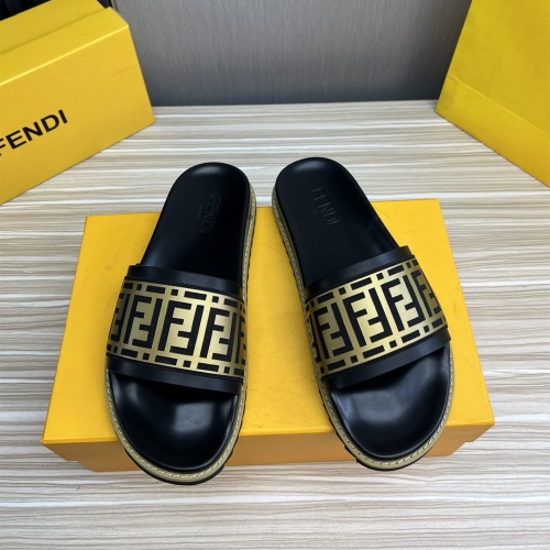 Fendi Slippers For Men #1221392 $45.00 USD, Wholesale Replica Fendi Slippers