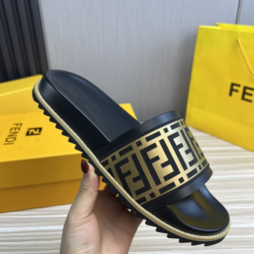 Replica Fendi Slippers For Men #1221392 $45.00 USD for Wholesale