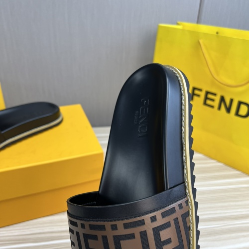 Replica Fendi Slippers For Men #1221393 $45.00 USD for Wholesale