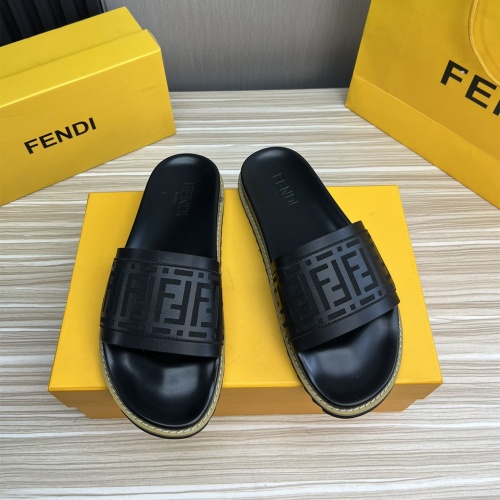 Fendi Slippers For Men #1221394 $45.00 USD, Wholesale Replica Fendi Slippers