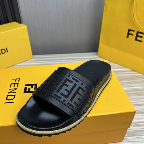 Replica Fendi Slippers For Men #1221394 $45.00 USD for Wholesale