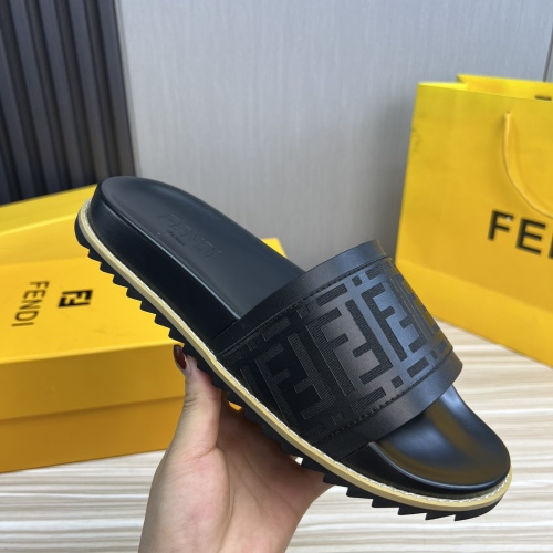 Replica Fendi Slippers For Men #1221394 $45.00 USD for Wholesale