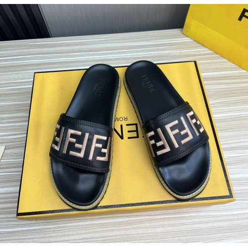 Fendi Slippers For Men #1221395 $52.00 USD, Wholesale Replica Fendi Slippers