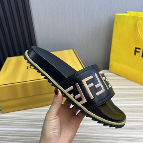 Replica Fendi Slippers For Men #1221395 $52.00 USD for Wholesale