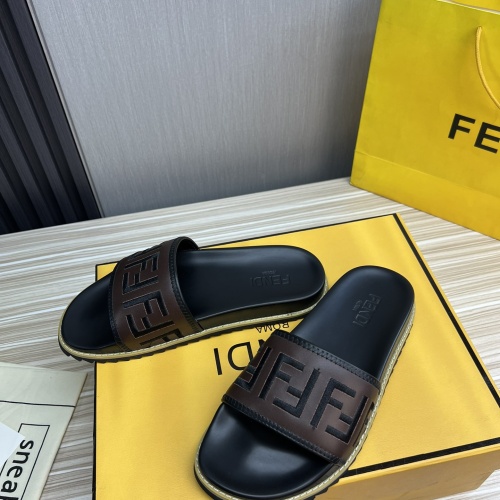 Replica Fendi Slippers For Men #1221397 $52.00 USD for Wholesale