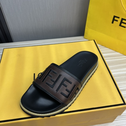 Replica Fendi Slippers For Men #1221397 $52.00 USD for Wholesale