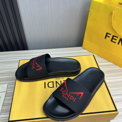 Replica Fendi Slippers For Men #1221399 $52.00 USD for Wholesale