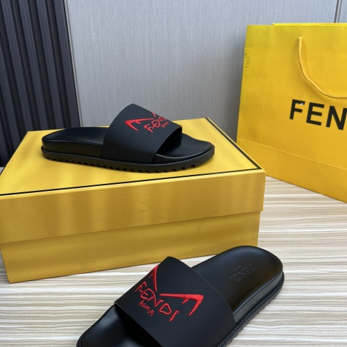 Replica Fendi Slippers For Men #1221399 $52.00 USD for Wholesale