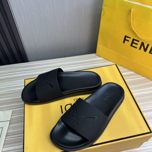 Replica Fendi Slippers For Men #1221401 $52.00 USD for Wholesale