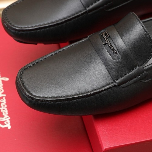 Replica Salvatore Ferragamo Leather Shoes For Men #1221529 $118.00 USD for Wholesale