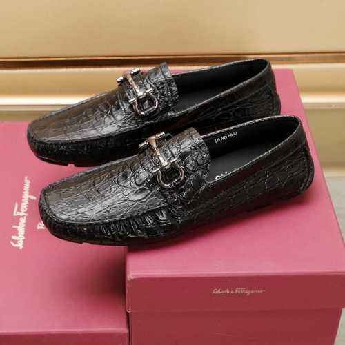 Replica Salvatore Ferragamo Leather Shoes For Men #1221546 $118.00 USD for Wholesale