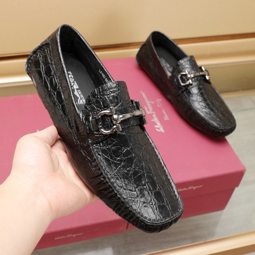 Replica Salvatore Ferragamo Leather Shoes For Men #1221546 $118.00 USD for Wholesale