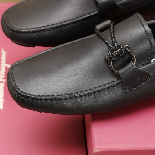 Replica Salvatore Ferragamo Leather Shoes For Men #1221549 $118.00 USD for Wholesale