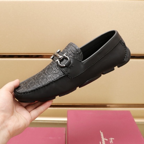 Replica Salvatore Ferragamo Leather Shoes For Men #1221550 $118.00 USD for Wholesale