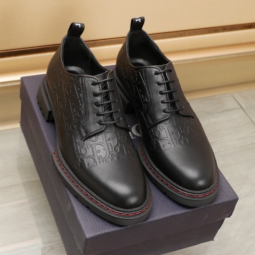 Replica Christian Dior Leather Shoes For Men #1221599 $98.00 USD for Wholesale