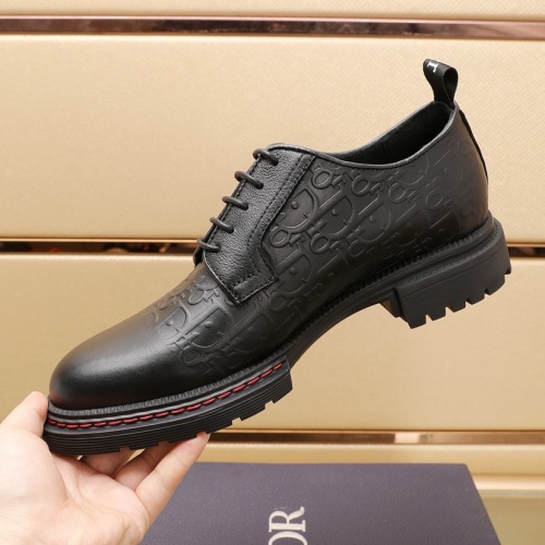 Replica Christian Dior Leather Shoes For Men #1221599 $98.00 USD for Wholesale