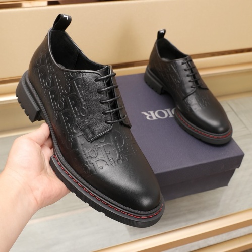 Replica Christian Dior Leather Shoes For Men #1221599 $98.00 USD for Wholesale