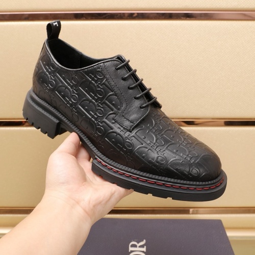 Replica Christian Dior Leather Shoes For Men #1221600 $98.00 USD for Wholesale