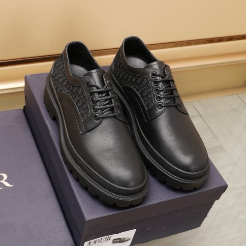 Replica Christian Dior Leather Shoes For Men #1221606 $98.00 USD for Wholesale