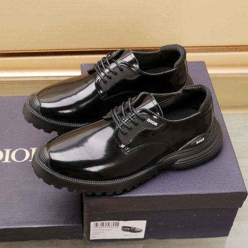 Replica Christian Dior Leather Shoes For Men #1221615 $112.00 USD for Wholesale