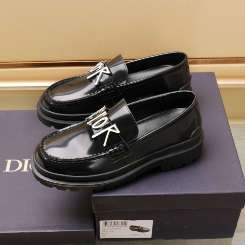 Replica Christian Dior Leather Shoes For Men #1221621 $98.00 USD for Wholesale