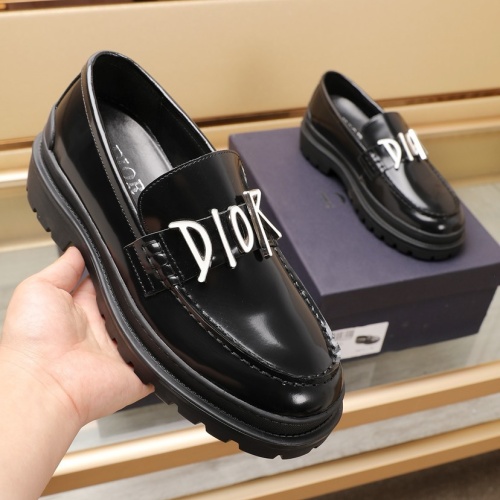 Replica Christian Dior Leather Shoes For Men #1221621 $98.00 USD for Wholesale