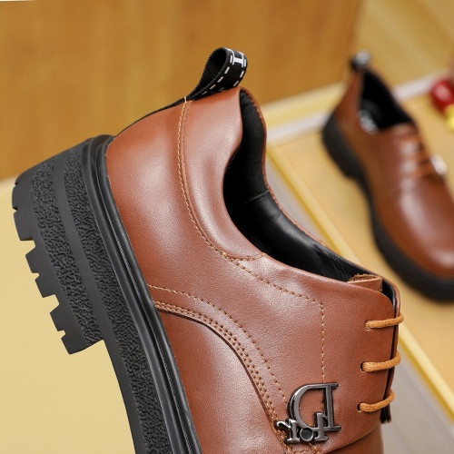 Replica Christian Dior Leather Shoes For Men #1221735 $92.00 USD for Wholesale