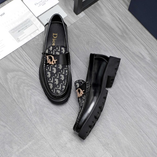 Replica Christian Dior Leather Shoes For Men #1221747 $82.00 USD for Wholesale