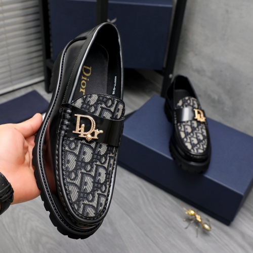 Replica Christian Dior Leather Shoes For Men #1221747 $82.00 USD for Wholesale