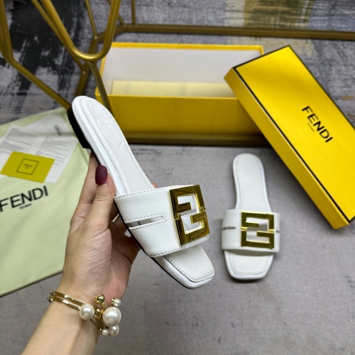 Replica Fendi Slippers For Women #1221754 $85.00 USD for Wholesale