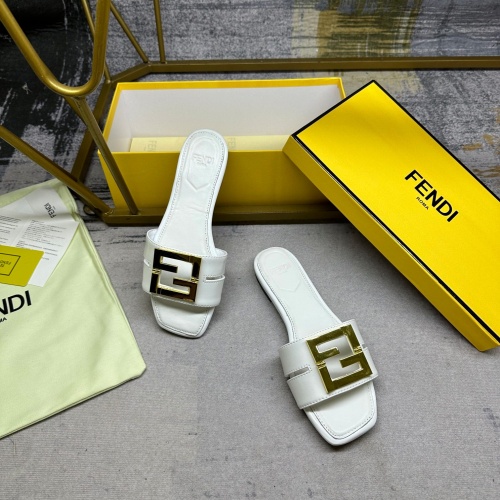 Replica Fendi Slippers For Women #1221754 $85.00 USD for Wholesale