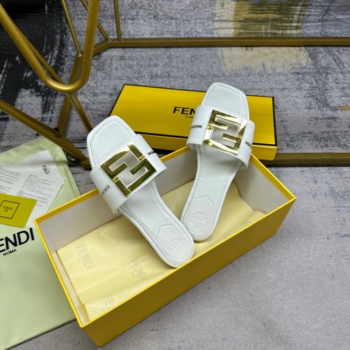 Replica Fendi Slippers For Women #1221754 $85.00 USD for Wholesale