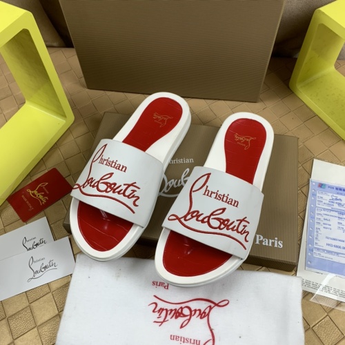 Christian Louboutin CL Slippers For Men #1221757 $68.00 USD, Wholesale Replica Christian Louboutin CL Slippers