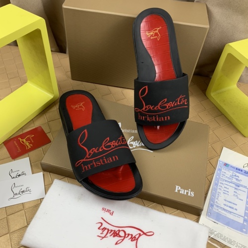 Replica Christian Louboutin CL Slippers For Men #1221759 $68.00 USD for Wholesale