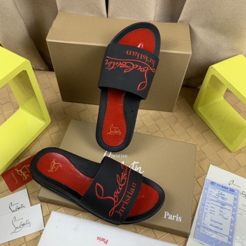 Replica Christian Louboutin CL Slippers For Men #1221759 $68.00 USD for Wholesale